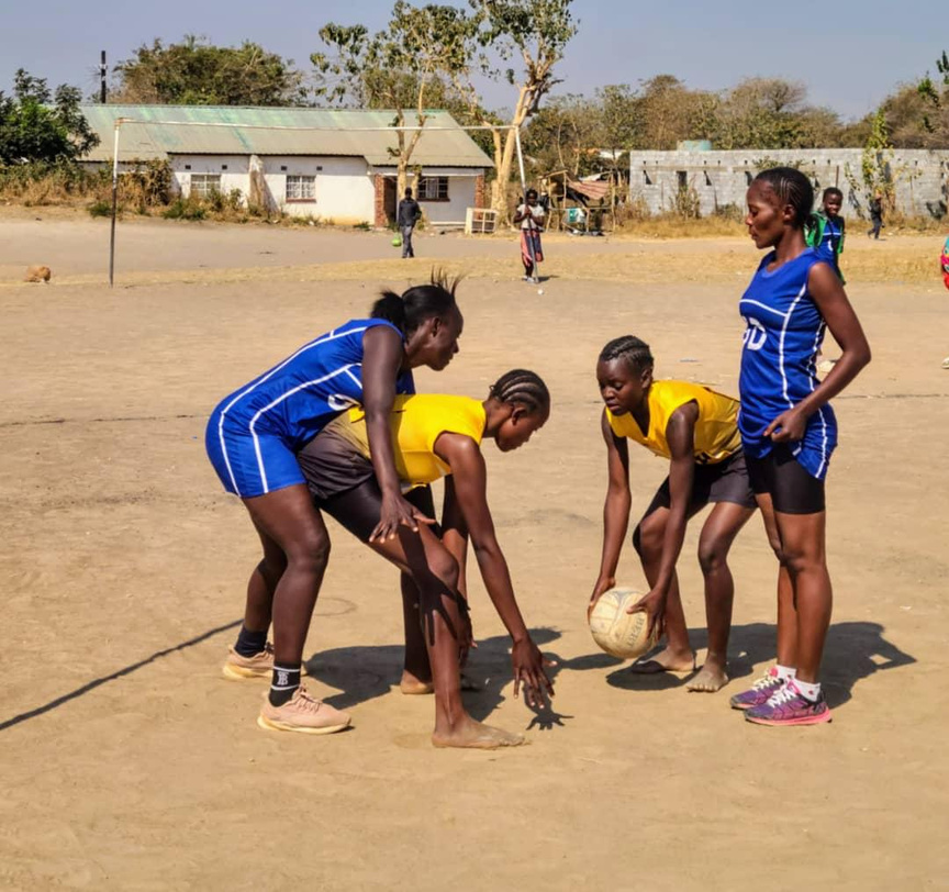 Young people taking part in a community activity
